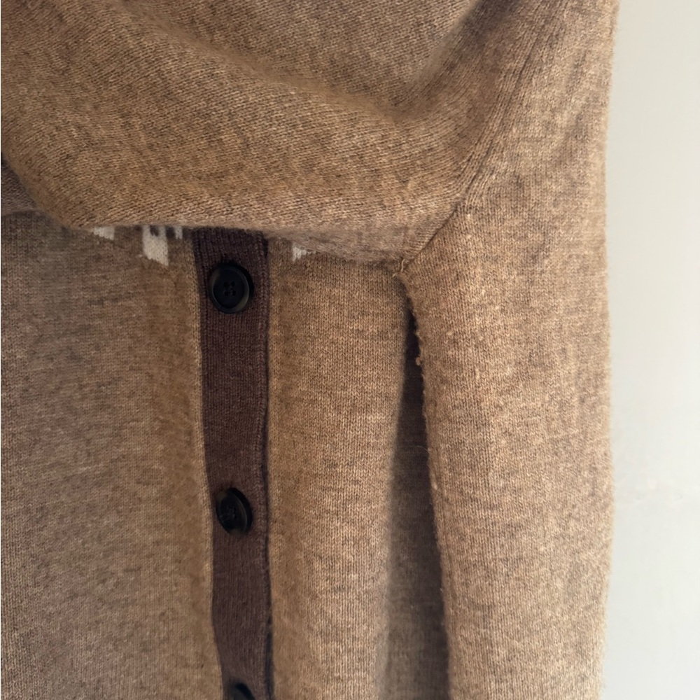 Madewell Merino wool Taupe and Ivory Knit Cardigan - Picture 4 of 4